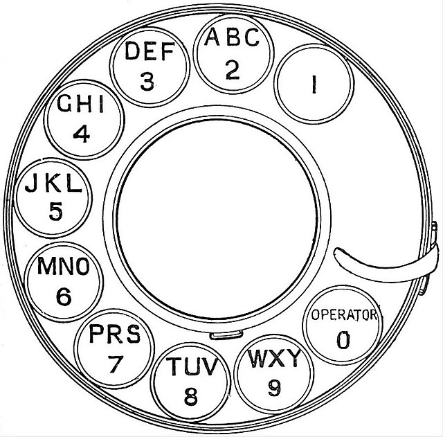 Telephone dial old style